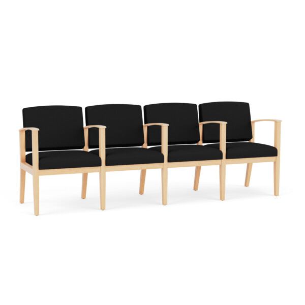 Amherst Wood 4 Seater with Center Arms
