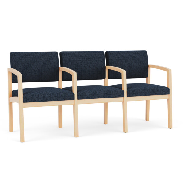 Lenox Wood 3 Seater with Center Arms