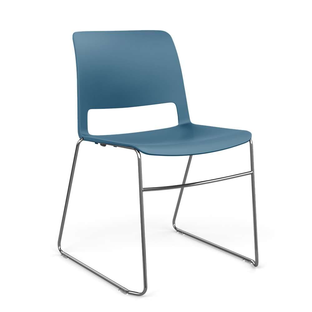 The SitOnIt Sprout Wire Rod chair shown in a lagoon colored plastic