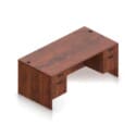 Desk with two file drawers. 66" x 30" shown in Dark Cherry.