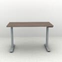 Height Adjustable Desk 48 x 24. Shown in a Silver Frame and an Artisan Grey Top