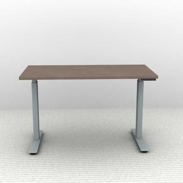 48" x 24" Height Adjustable Desk - Silver Base