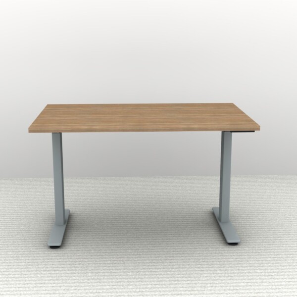 48" x 30" Height Adjustable Desk - Silver Base