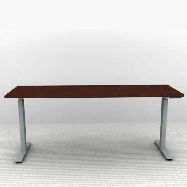 71" x 24" Height Adjustable Desk - Silver Base