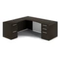 72" L-Shaped Bow front Desk with Glass Modesty Panel - Thumbnail Image 11