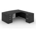 72" L-Shaped Bow front Desk with Glass Modesty Panel - Thumbnail Image 5