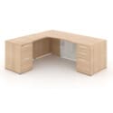 72" L-Shaped Bow front Desk with Glass Modesty Panel - Thumbnail Image 14