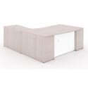 72" L-Shaped Bow front Desk with Glass Modesty Panel - Thumbnail Image 10