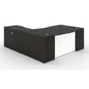72" L-Shaped Bow front Desk with Glass Modesty Panel - Thumbnail Image 9