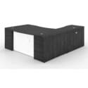 72" L-Shaped Bow front Desk with Glass Modesty Panel - Thumbnail Image 18