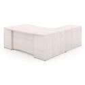 72" L-Shaped Bow Front Desk with Curved Laminated Modesty Panel - Thumbnail Image 16