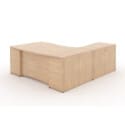 72" L-Shaped Bow Front Desk with Curved Laminated Modesty Panel - Thumbnail Image 19
