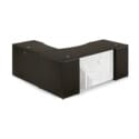 66" L-Shaped Rectangular Desk with Glass Modesty Panel - Thumbnail Image 6