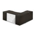 66" L-Shaped Rectangular Desk with Glass Modesty Panel - Thumbnail Image 17