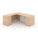 66" L-Shaped Rectangular Desk with Glass Modesty Panel - Thumbnail Image 12
