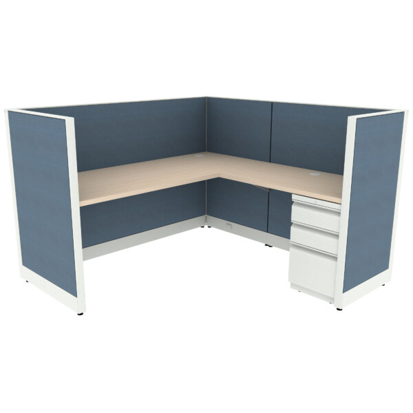 6' x 6' L-Shaped Cubicle Workstation 50"H Panel