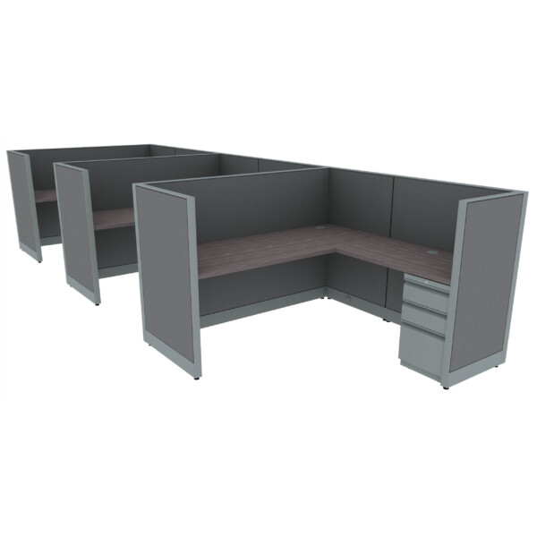 6' x 6' L-Shaped Cubicle Workstation 50"H Panel