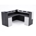 72" x 36" L Shaped Reception Desk with Overlay Storage and LEDs - Thumbnail Image 11