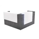 72" x 36" L Shaped Reception Desk with Overlay Storage and LEDs - Thumbnail Image 18