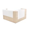72" x 36" L Shaped Reception Desk with Overlay Storage and LEDs - Thumbnail Image 17