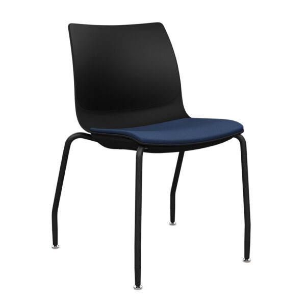 Baja - Upholstered Seat Black Frame