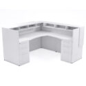 72" x 36" L Shaped Reception Desk with Overlay Storage and LEDs - Thumbnail Image 13