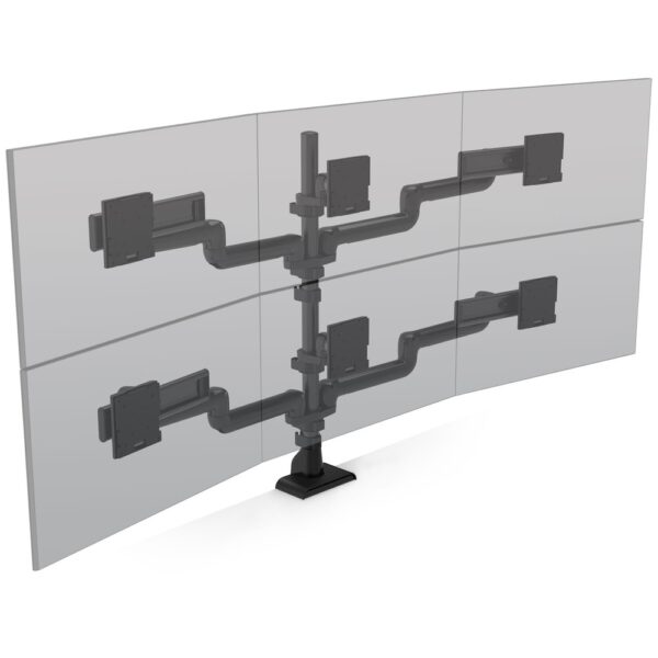 E5 Three Over Three Static Pole Monitor Arm