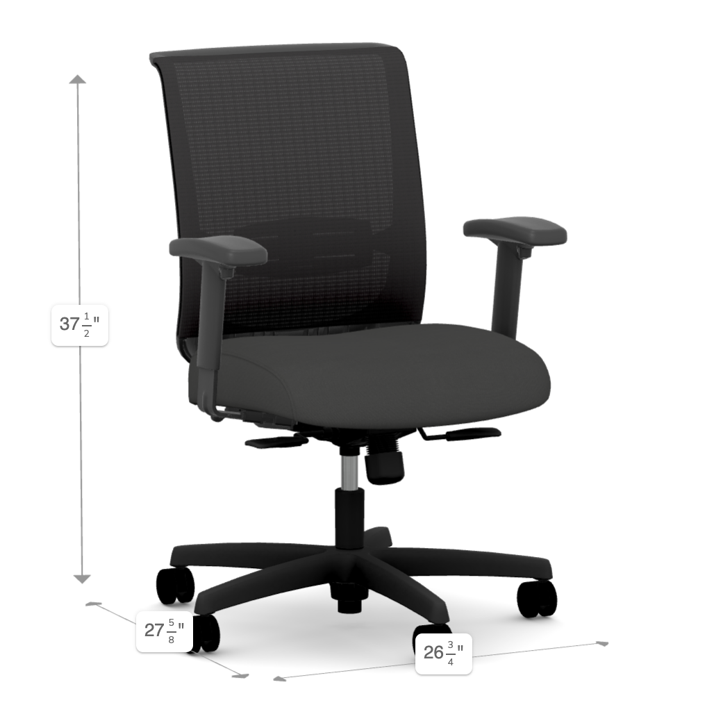 HON Convergence task chair dimensions